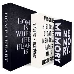 Kit Com 3 Caixas Decorativas Falso Livro - Kit Memórias - comprar online