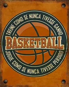 Placa Decorativa - Basketball - 19 x 24 Cm