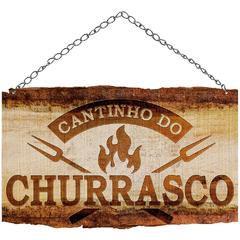 Placa Decorativa Em Mdf - Cantinho Do Churrasco - 29 X 27 Cm - comprar online