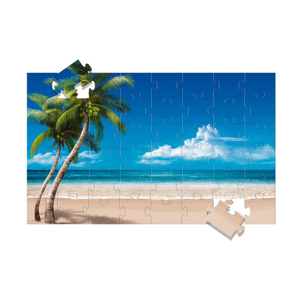 Quadro Quebra-Cabeça - Praia - 90 x 148cm - 48 Peças