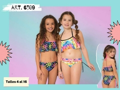 Bikini de nena estampado corazones art. 6309