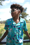 camisa hawaiana de poplin estampado art.10