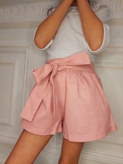 Short de lino con lazo sale