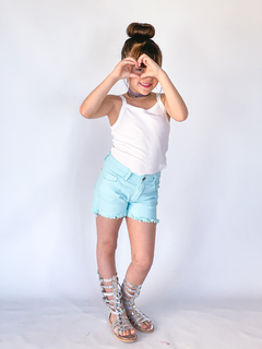 Short de gabardina colorido elastizado de nena art. 922