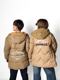 Campera IMPORTADA con piel por dentro de nena EPODSIDLKN (incluye guantes) - Kids Store