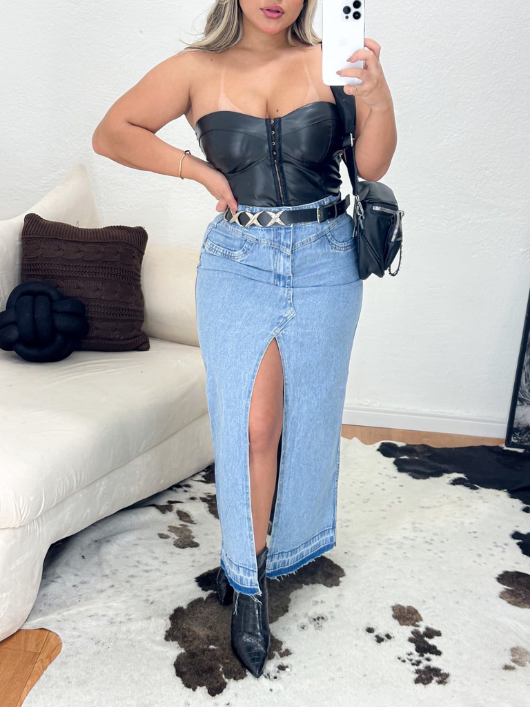 Saia longa cheap jean