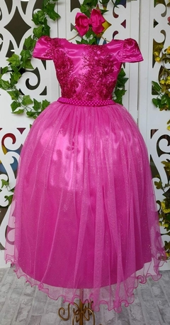 Vestido De Festa Pink Longo Sabrina