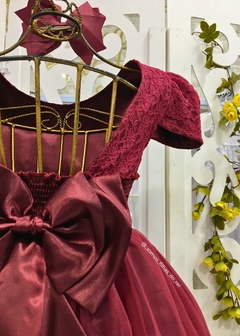 Vestido De Festa Marsala Longo Sabrina - comprar online