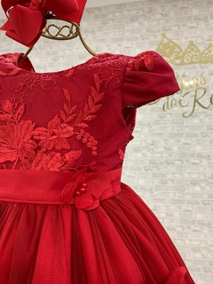 Imagem do VESTIDO DE FESTA INFANTIL LUXO BORBOLETAS ENCANTADAS VERMELHO