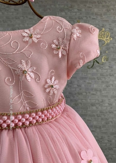 VESTIDO DE FESTA FLORES ENCANTADAS ROSA na internet