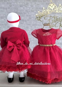 VESTIDO VERMELHO DE FESTA INFANTIL LU - comprar online