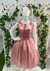 VESTIDO LUXO INFANTIL DE FESTA ROSE