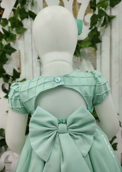 VESTIDO DE FESTA INFANTIL CLARA VERDE TIFFANY - loja online