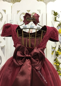 Vestido De Festa Marsala Longo Sabrina