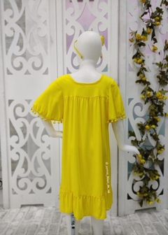 VESTIDO VISCOLINHO MIA AMARELO - loja online