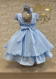 Imagem do VESTIDO INFANTIL DE FESTA AZUL SAIA EM CAMADAS