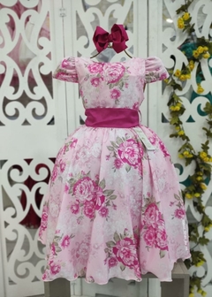 Vestido floral best sale festa infantil