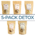 5-Pack Tisanas Detox 500 Gramos