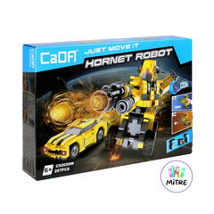 BLOQUES ROBOT HORNET PULL BACK 2 EN 1