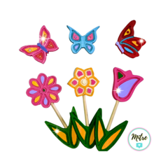 SET DE ARTE MADERA MARIPOSAS COMARCA - tienda online