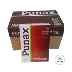 RESMA PUNAX A4 75GR CAJA X 10