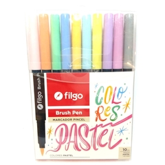 MARCADOR PINCEL BRUSH PASTEL FILGO X 10