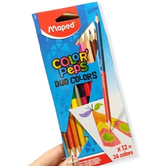 LAPICES COLOR MAPED DUO X 12