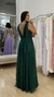 Vestido de festa Renata, em tule Verde Esmeralda com brilho. Incrível para madrinhas de casamento - comprar online