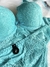 Conjunto de lingerie importando rendado azul claro na internet