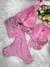 Conjunto de lingerie importado rendado ZeD cropped rosa - comprar online