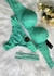 Conjunto de lingerie importado meia taça verde água na internet