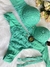 Conjunto de lingerie importado meia taça verde água - Lize Moda Intima