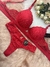 Conjunto de lingerie importado rendado CM vermelho