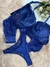 Conjunto de lingerie importado rendado cropped azul - comprar online