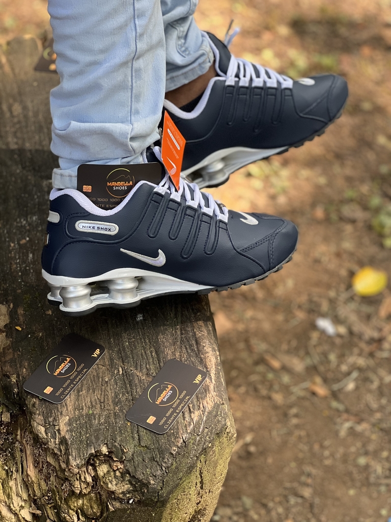 Nike Shox Azul Escuro C/Prata