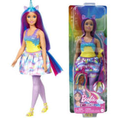 Boneca Barbie Fantasy Dreamtopia Unicórnio Azul - Mattel