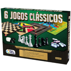 Jogos Clássicos 6 X 1 Dama Xadrez Ludo Trilha Forca Domino - loja online