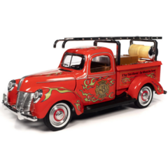 Miniatura Auto World Pickup Bombeiro C/ Figura Rat Fink 1/18 na internet