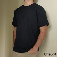 Camiseta Casual Preto 100% Algodão - comprar online