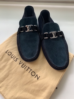 Mocassim Louis Vuitton Suede Azul Marinho