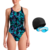 Combo Malla Natacion Safit 6101 + Antiparra + Gorro Tela