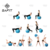 Pelota 85cm + inflador Pilates Yoga Esferodinamia Reforzada PROYEC 059/324 - Saavedra Fitness