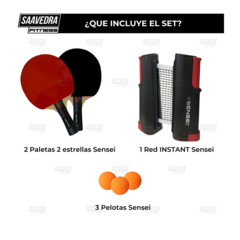 Set Ping Pong Red Instant + 2 Paletas + 3 Pelotas Portatil en internet