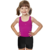 Malla Enteriza Niña 8200 + Short Natación 510 Clorofriendly® Safit - Saavedra Fitness