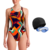 Combo Malla Natacion Safit 6101 + Antiparra + Gorro Tela