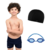 Combo Short Natación Niños Protección UV + Gorro Tela + Antiparras Safit 510 en internet