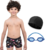 Combo Short Natación Niño Safit 8190 + Antiparra + Gorro Tela - Saavedra Fitness