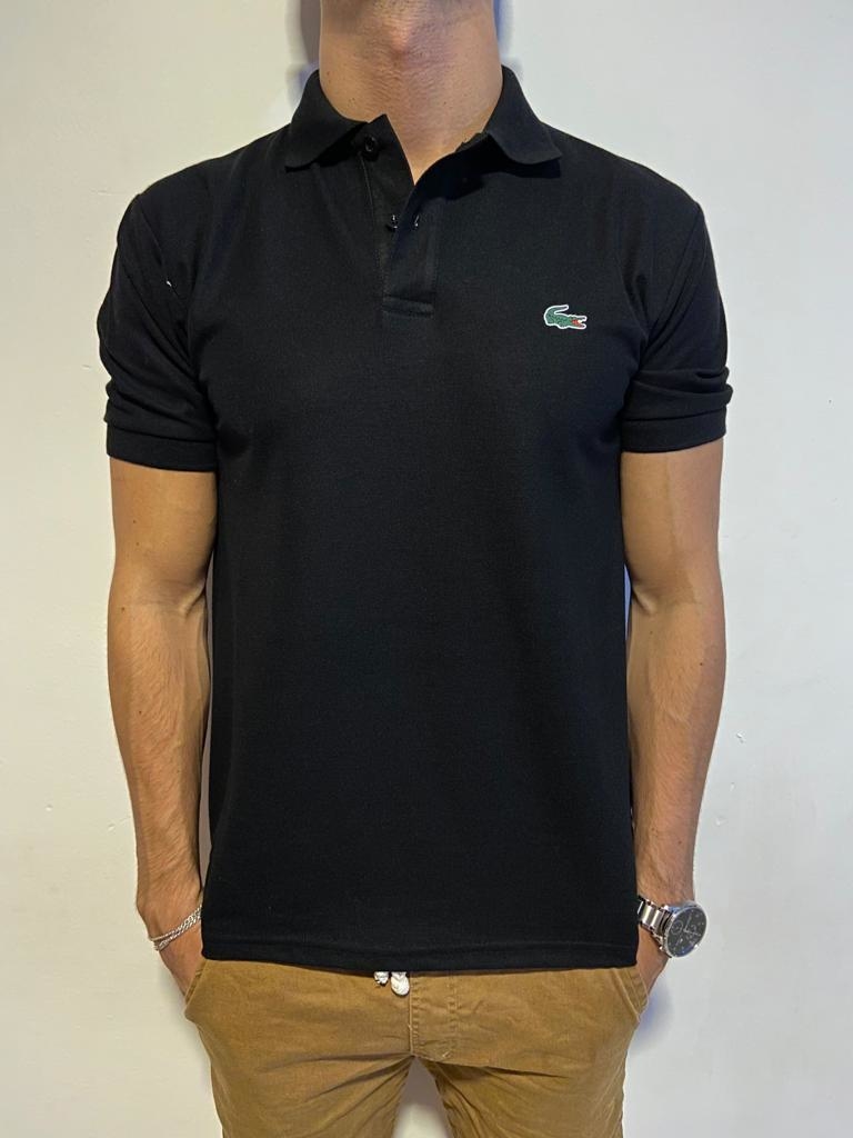 Chomba lacoste online negra hombre
