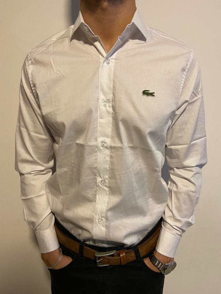 Camisas blancas lacoste hombre hotsell
