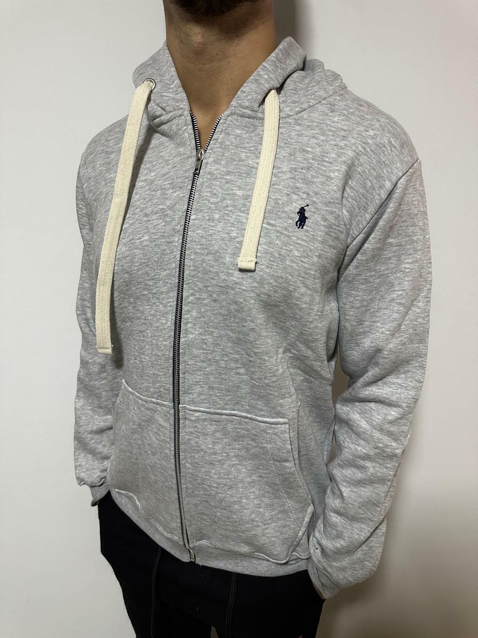 Campera friza POLO RALPH LAUREN gris Outfit Cba